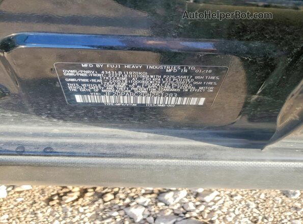 JF2GPABC2GH251283 2016 SUBARU CROSSTREK Black Widok komory silnika