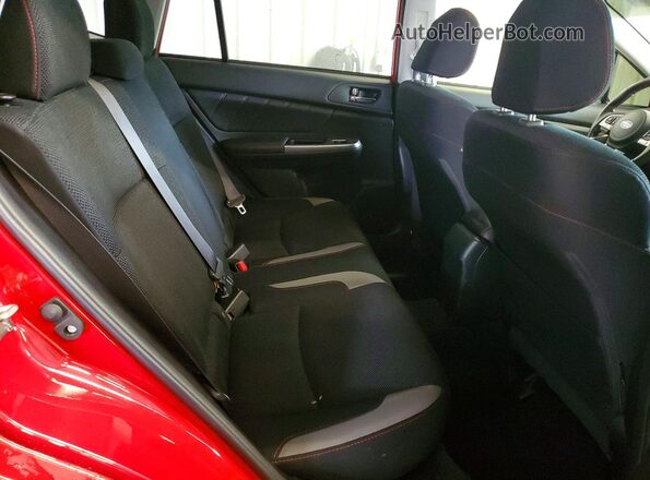 JF2GPABC2H8206863 2017 SUBARU CROSSTREK Red Widok tylnych siedzeń