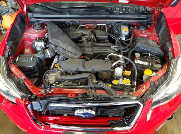 JF2GPABC2H8206863 2017 SUBARU CROSSTREK Red Widok wnętrza z tyłu