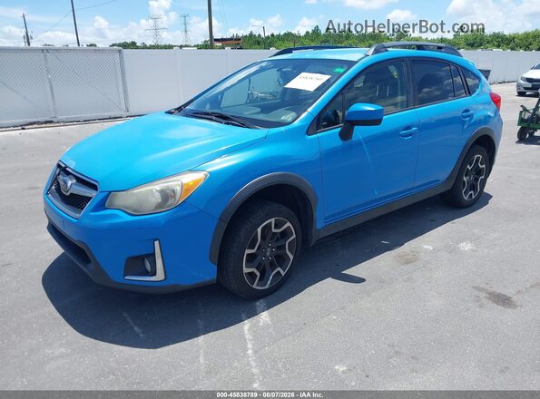 JF2GPABC3G8343034 2016 SUBARU CROSSTREK Light Blue Առջևի ձախ երեք քառորդ տեսարան