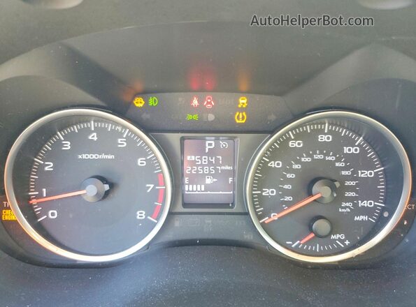 JF2GPABC4H8203396 2017 SUBARU CROSSTREK Black Instrument cluster view