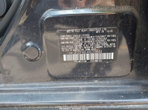 JF2GPABC4HG209544 2017 SUBARU CROSSTREK Black Widok komory silnika