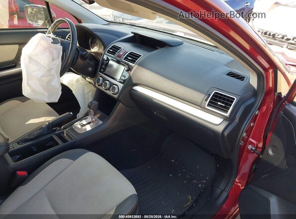 JF2GPABC5G8200635 2016 SUBARU CROSSTREK Red Front interior view