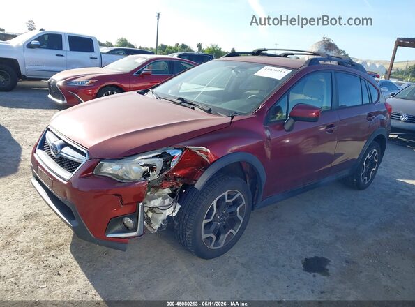 JF2GPABC5G8226314 2016 SUBARU CROSSTREK Burgundy Առջևի ձախ երեք քառորդ տեսարան