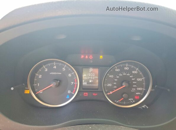 JF2GPABC5G8301786 2016 SUBARU CROSSTREK Silver ხელსაწყოთა პანელის ხედი