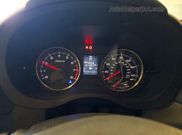 JF2GPABC5G8340331 2016 SUBARU CROSSTREK Charcoal Instrument cluster view