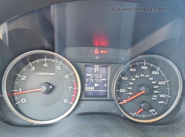 JF2GPABC5HH233099 2017 SUBARU CROSSTREK Cream Вид щитка приладів