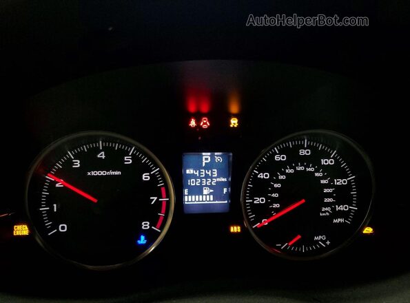 JF2GPABC6G8306172 2016 SUBARU CROSSTREK Maroon Instrument cluster view