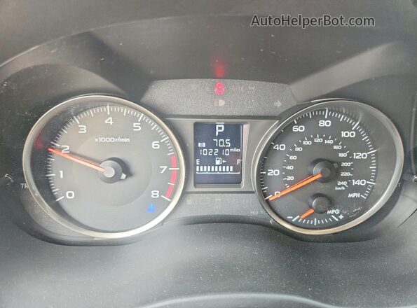 JF2GPABC6HH232026 2017 SUBARU CROSSTREK Blue Widok zestawu wskaźników
