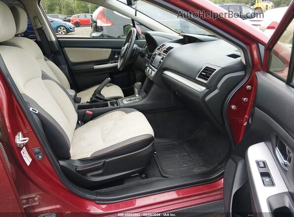 JF2GPABC6HH235539 2017 SUBARU CROSSTREK Red წინა სალონის ხედი