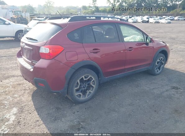 JF2GPABC7G8301160 2016 SUBARU CROSSTREK Burgundy Հետևի աջ