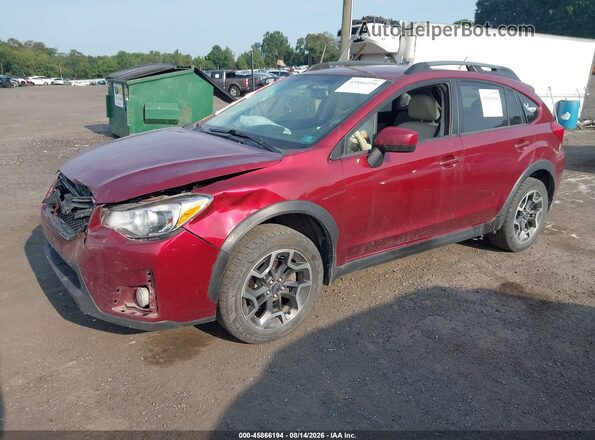 JF2GPABC7G8301160 2016 SUBARU CROSSTREK Burgundy Առջևի ձախ երեք քառորդ տեսարան