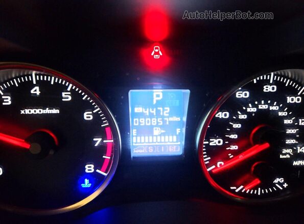 JF2GPABC7G8310988 2016 SUBARU CROSSTREK Silver Instrument cluster view