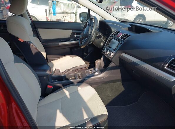 JF2GPABC8G8331803 2016 SUBARU CROSSTREK Красный Вид салона спереди