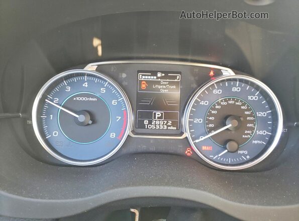 JF2GPADC0HH249336 2017 SUBARU CROSSTREK Blue ხელსაწყოთა პანელის ხედი