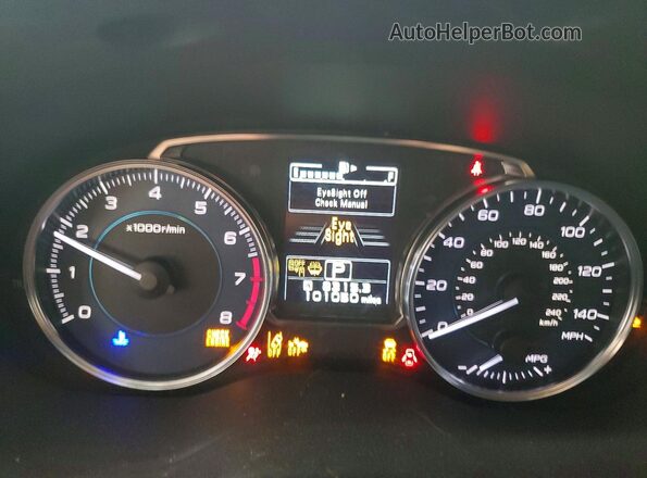 JF2GPADC1G8283350 2016 SUBARU CROSSTREK Blue ხელსაწყოთა პანელის ხედი