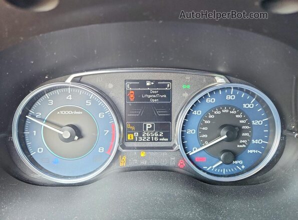 JF2GPADC1GH340503 2016 SUBARU CROSSTREK Black Սարքավորումների վահանակի տեսք