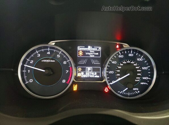 JF2GPADC1H8228169 2017 SUBARU CROSSTREK Blue Вид щитка приладів