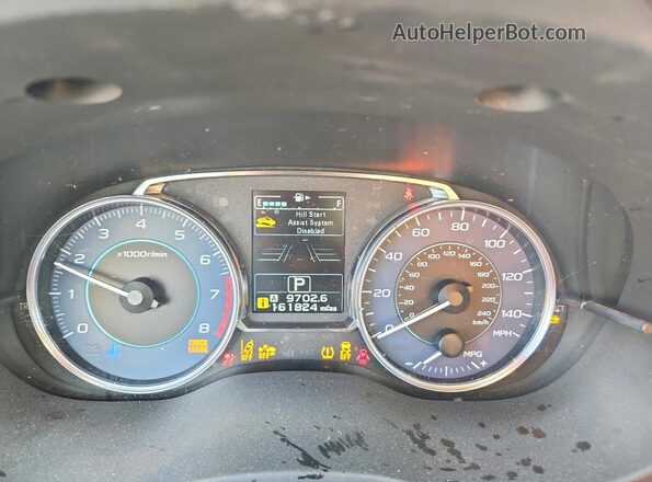 JF2GPADC3G8292681 2016 SUBARU CROSSTREK Black ხელსაწყოთა პანელის ხედი