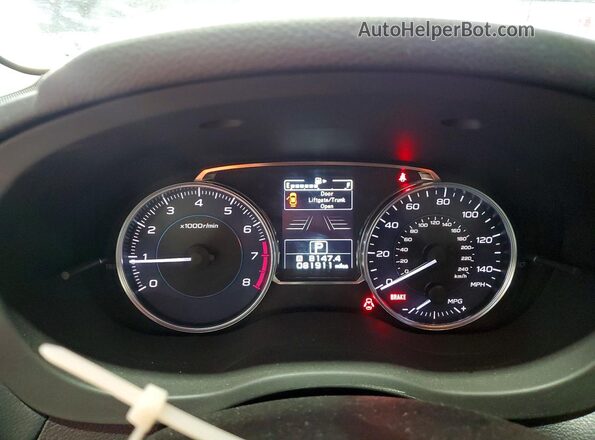 JF2GPADC8G8257196 2016 SUBARU CROSSTREK Black ხელსაწყოთა პანელის ხედი