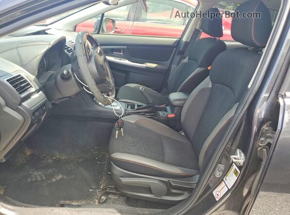 JF2GPADC8G8257196 2016 SUBARU CROSSTREK Black წინა სალონის ხედი