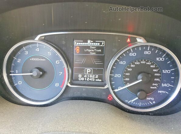 JF2GPADC8HH233739 2017 SUBARU CROSSTREK White Instrument cluster view