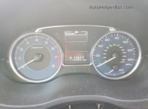 JF2GPADC9G8254839 2016 SUBARU CROSSTREK Серебряный Вид щитка приборов