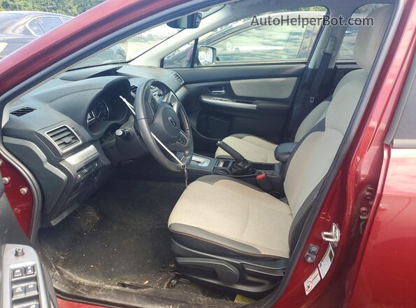 JF2GPADC9H8222491 2017 SUBARU CROSSTREK Burgundy წინა სალონის ხედი