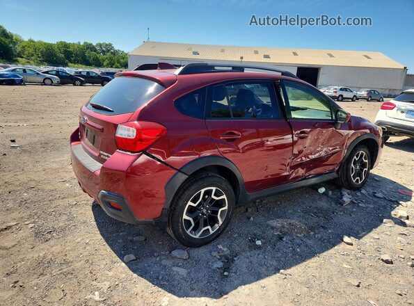 JF2GPADC9H8222491 2017 SUBARU CROSSTREK Burgundy უკანა მარჯვენა