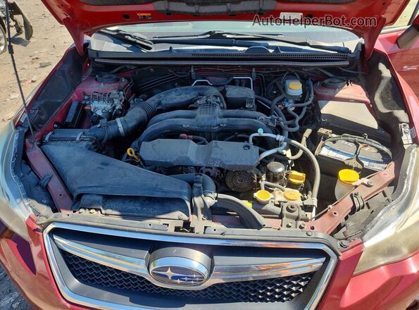JF2GPADC9H8222491 2017 SUBARU CROSSTREK Burgundy ძრავის განყოფილების ხედი