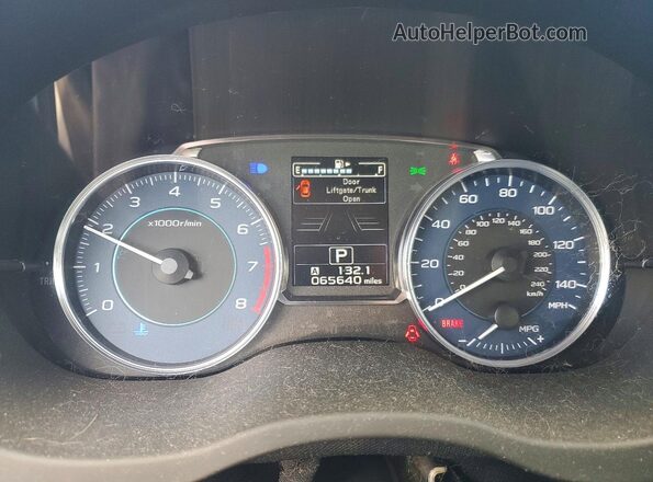 JF2GPADC9H8222491 2017 SUBARU CROSSTREK Burgundy ხელსაწყოთა პანელის ხედი