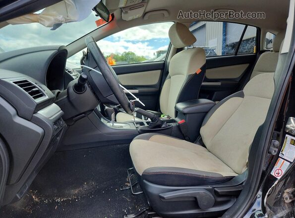 JF2GPADC9H8257189 2017 SUBARU CROSSTREK Black Widok wnętrza z przodu