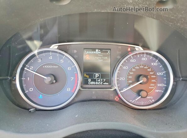JF2GPAKC2G8212113 2016 SUBARU CROSSTREK Burgundy ხელსაწყოთა პანელის ხედი