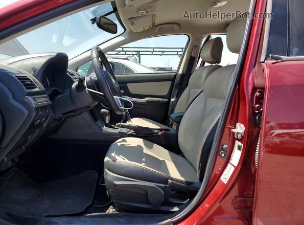JF2GPAKC2G8212113 2016 SUBARU CROSSTREK Burgundy წინა სალონის ხედი