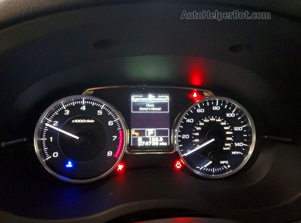 JF2GPAKC2GH304175 2016 SUBARU CROSSTREK Серый Вид щитка приборов