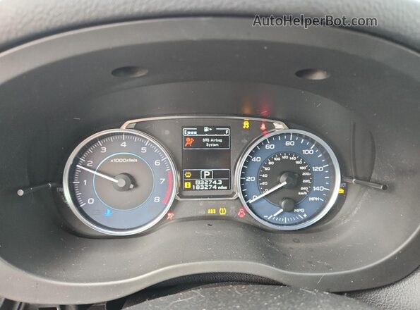 JF2GPAKC3GH248411 2016 SUBARU CROSSTREK Black Սարքավորումների վահանակի տեսք