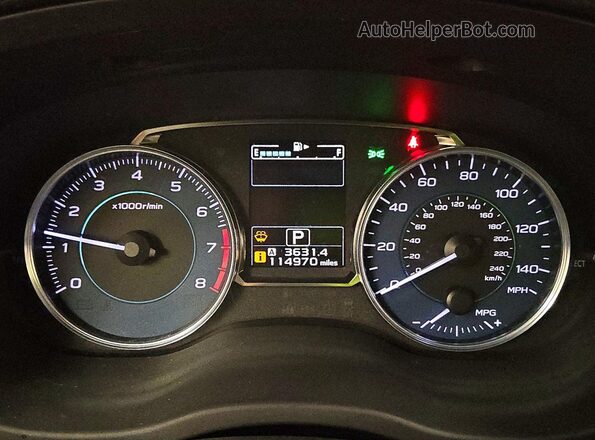 JF2GPAKC4H8234020 2017 SUBARU CROSSTREK Gray Vista del cuadro de instrumentos