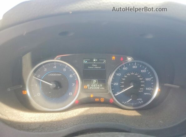 JF2GPAKCXG8217818 2016 SUBARU CROSSTREK Blue ხელსაწყოთა პანელის ხედი