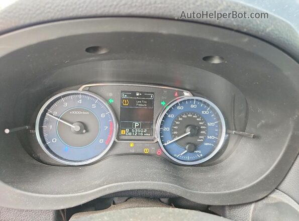 JF2GPALC2G8283228 2016 SUBARU CROSSTREK Gray Սարքավորումների վահանակի տեսք