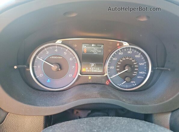 JF2GPALC2G8330273 2016 SUBARU CROSSTREK Charcoal Widok zestawu wskaźników