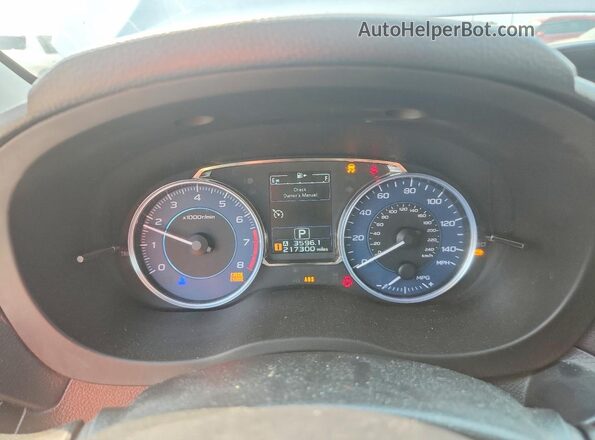 JF2GPALC6G8200092 2016 SUBARU CROSSTREK Серый Вид щитка приборов