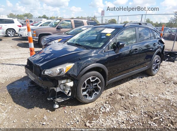 JF2GPALC6H8243123 2017 SUBARU CROSSTREK Black Vista tres cuartos delantera izquierda