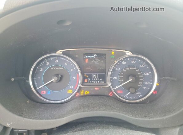 JF2GPANC0G8324307 2016 SUBARU CROSSTREK Silver Սարքավորումների վահանակի տեսք