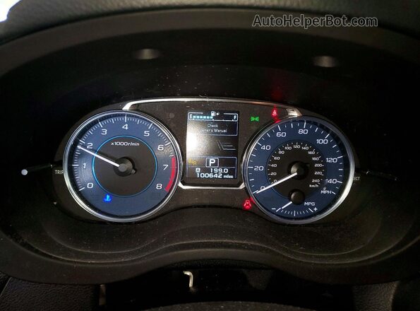 JF2GPANC1G8264876 2016 SUBARU CROSSTREK White ხელსაწყოთა პანელის ხედი