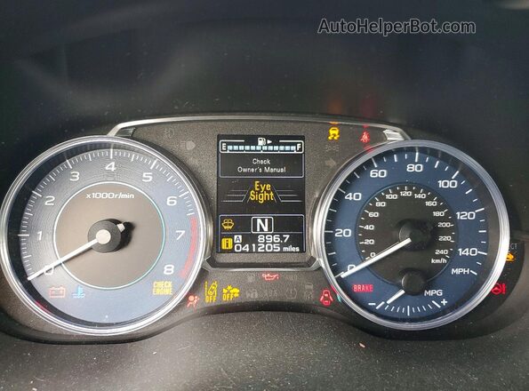 JF2GPANC1H8246301 2017 SUBARU CROSSTREK White ხელსაწყოთა პანელის ხედი