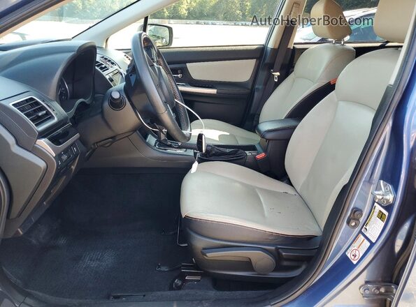 JF2GPANC4GH290498 2016 SUBARU CROSSTREK Blue Vista interior delantera