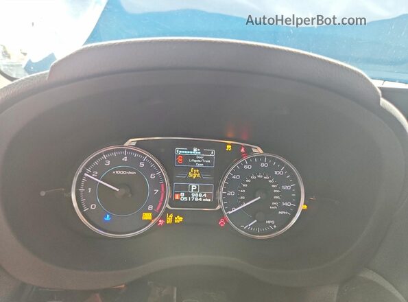 JF2GPANC6G8217911 2016 SUBARU CROSSTREK Синий Вид щитка приборов