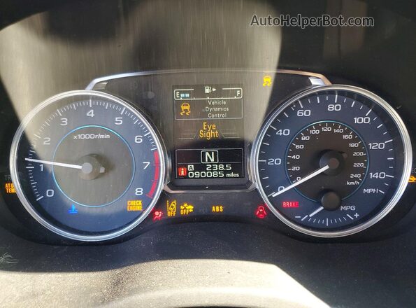 JF2GPANC9G8244973 2016 SUBARU CROSSTREK Black Սարքավորումների վահանակի տեսք