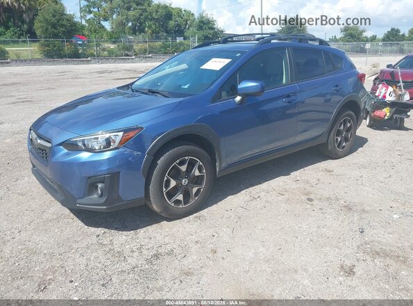 JF2GTABC1JH231237 2018 SUBARU CROSSTREK Blue წინა მარცხენა ხედი სამი მეოთხედიდან