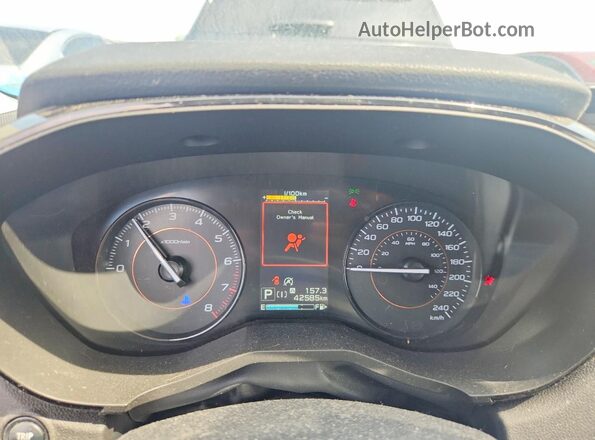 JF2GTABC1M8321055 2021 SUBARU CROSSTREK White Սարքավորումների վահանակի տեսք